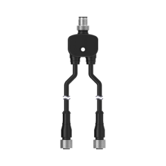 Splitter Cable, 4-pin Euro male trunk, Two 4-pin E