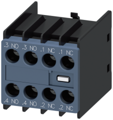 AUX.SWITCH BLK, FRONT, 2NO+2NC, CURR.PAT