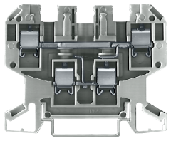 TERM BLOCK, SCREW, 2-TIER, SS COMPONENTS, 4