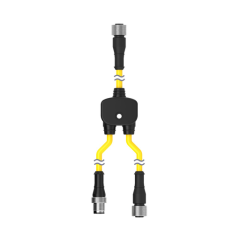 Euro Quick Disconnect Splitter Cable, Euro M12 QD 