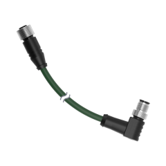 Interconnect cordset Euro 8-pin Right Angle, to Eu