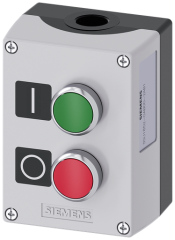 ENC METAL, 2-PUSHBUTTONS, GREEN, RED