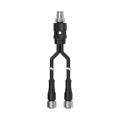 Splitter M12M Euro to M12F and M12F connectors, 4 