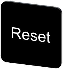 INSCR. LABEL, BLACK 22 X 22MM, RESET