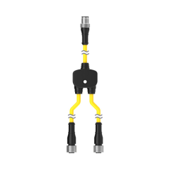 Euro-style Quick Disconnect Splitter Cable, 5-Pin 