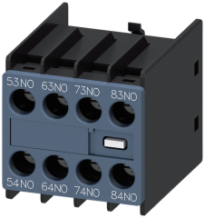 AUX.SWITCH BLK, FRONT, 4NO, CURR.PATH: 1