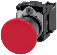 PUSHBUTTON, PUSH PULL RED, MH CAP Ø 40MM