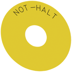 BACKING PLATE, YLW, O.D. 75MM, NOT-HALT