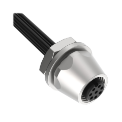 PMEF-810D Bulkhead Connector 8-Pin Euro Female QD 