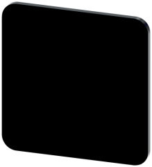 INSCR. PLATE, BLACK 22 X 22MM, BLANK