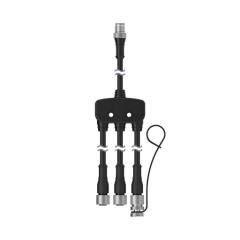 Splitter M12F Euro to M12M and M8M connectors, 5 P