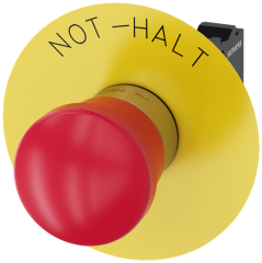 EMERG-STOP, PUSH PULL RED MH CAP Ø 40MM