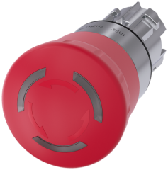 ILLUM EMERG-STOP, TWIST REL RED MH O40MM